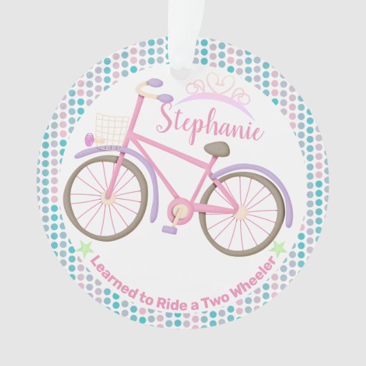 Leerde fietsen verloren het trainingswiel ornament (voorkant)