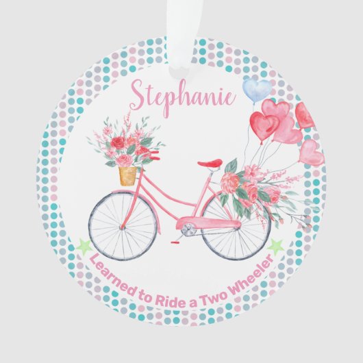 Leerde fietsen verloren het trainingswiel ornament (voorkant)