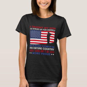 Leerde mijn zoon hoe hij moest opstaan Trotse mili T-shirt