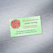 Leereraar Privé Taakleraar Leer Baby Apple en Net Magnetisch Visitekaartje (Voorbeeld)