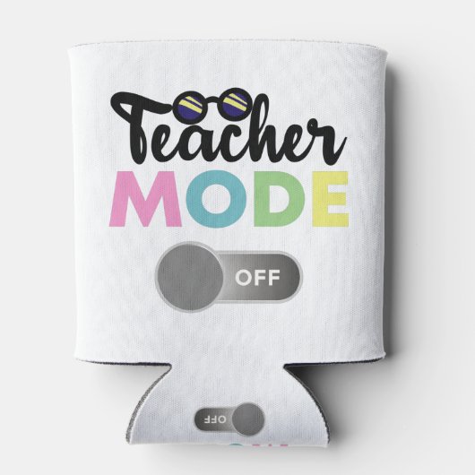 Leerermodus uit grappigheid Afgelopen dag schoolja Blikjeskoeler (Achterkant)