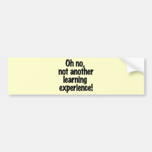 Leerervaring Bumpersticker
