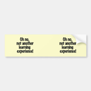 Leerervaring Bumpersticker