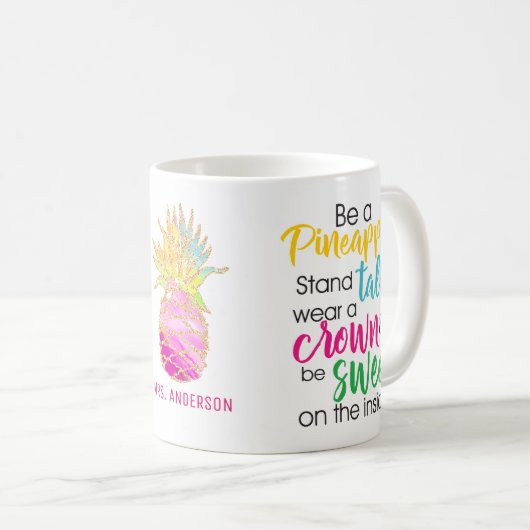 LEERFUNNY IS EEN PINEAPPEL KOFFIEMOK (Voorkant rechts)