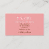 Leerkaart Contactkaartje (Achterkant)