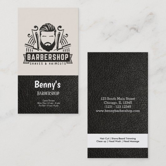 Leerkleder Visitekaartje (Voorkant / Achterkant)