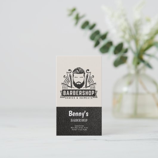 Leerkleder Visitekaartje (Staand voorkant)