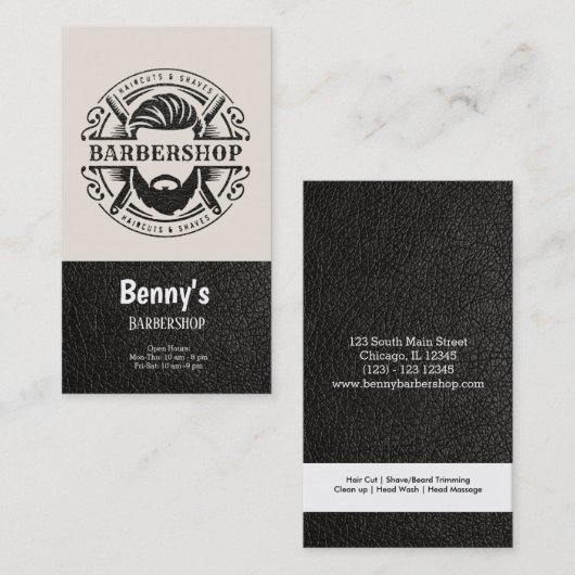 Leerkleder Visitekaartje (Voorkant / Achterkant)