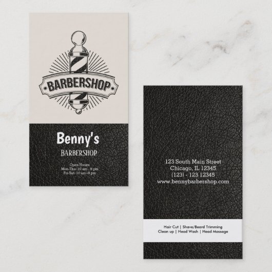 Leerkleder Visitekaartje (Voorkant / Achterkant)