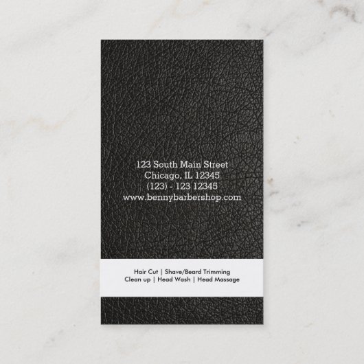 Leerkleder Visitekaartje (Achterkant)