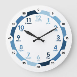 Leerklok - Beter in blauw Grote Klok