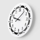 Leerklok - Midnight Black Grote Klok (Hoek)