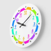 Leerklok - Neon Rainbow Grote Klok (Hoek)