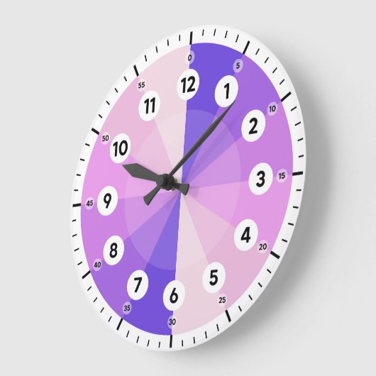 Leerklok - Verkooptijd - Amethyst-schaduwen Grote Klok (Hoek)