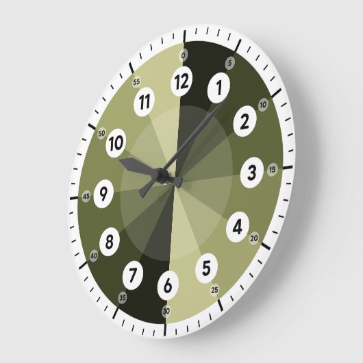 Leerklok - Verkooptijd - Bos groen Grote Klok (Hoek)