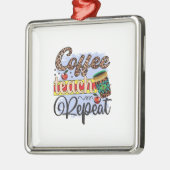 Leerkoffiestaak herhalen metalen ornament (Links)