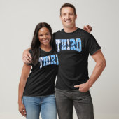 Leerkracht Derde Klas Blauwe Patchwork Eerste Dag  T-shirt (Unisex)