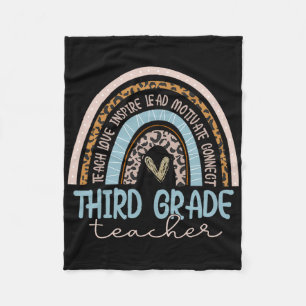 Leerkracht derde klas Luipaard Boho Regenboog Byck Fleece Deken
