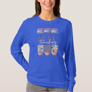 Leerkracht Eerste Leerjaar Luipaard Potlood Terug T-shirt