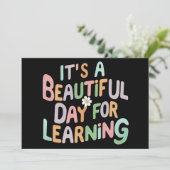 Leerkracht Leven Het is een mooie dag om te leren  Kaart (Staand voorkant)