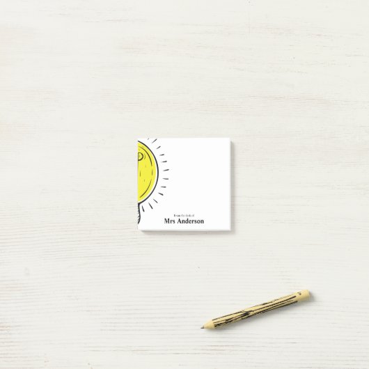 Leerkracht Lightbulb School Notities Post-it® Notes (Op bureau)