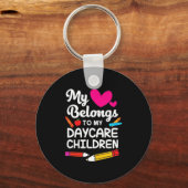 Leerkracht Mijn hart behoort tot kinderen Sleutelhanger (Voorkant)