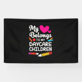 Leerkracht Mijn hart behoort tot kinderen Spandoek (Horizontaal)