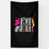 Leerkracht Mijn hart behoort tot kinderen Spandoek (Verticaal)