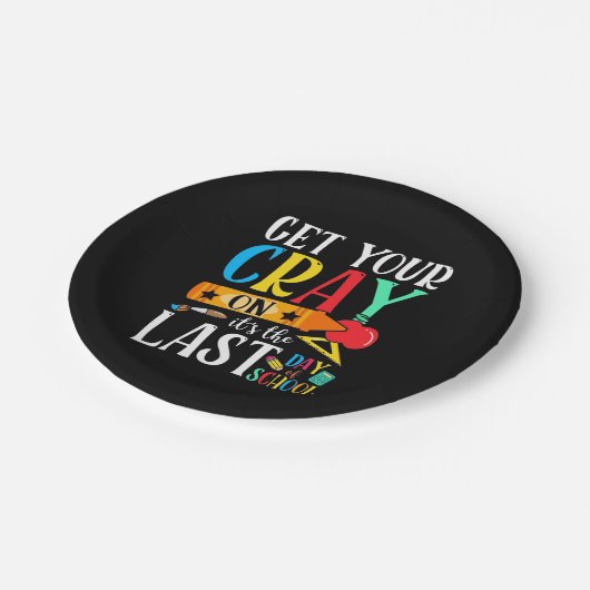 Leerkracht op laatste dag van de school papieren bordje (Gekanteld)