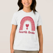 leerkracht van het vierde leerjaar | 4e klas leraa Tri-Blend shirt (Voorkant)