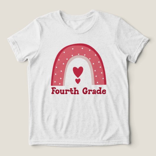 leerkracht van het vierde leerjaar | 4e klas leraa Tri-Blend shirt (Design voorkant)