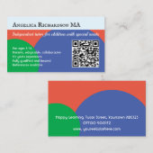 Leerkracht voor kinderen Speciale behoeften Lerare Visitekaartje (Voorkant / Achterkant)