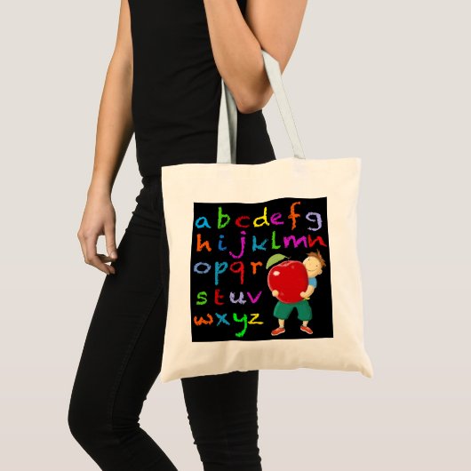 Leerkrachten Alphabet Tote Bag (Voorkant (product))