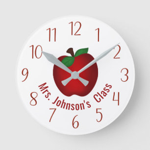 Leerkrachten Apple Personalized Ronde Klok