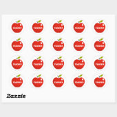 Leerkrachten Apple Ronde Sticker (Vel)