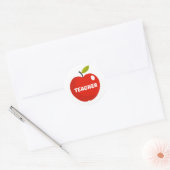 Leerkrachten Apple Ronde Sticker (Envelop)