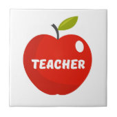 Leerkrachten Apple Tegeltje (Voorkant)