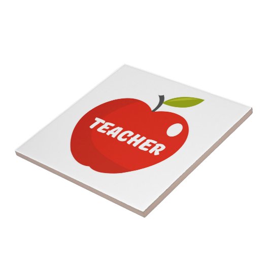Leerkrachten Apple Tegeltje (Zijkant)