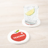 Leerkrachten Apple Zandsteen Onderzetter (Zijkant)