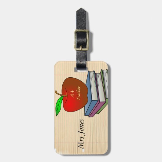 Leerkrachten Bagagelabel (Voorkant verticaal)