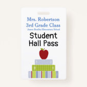 Leerkrachten Bathroom/Hall Pass Badge (Voorkant)