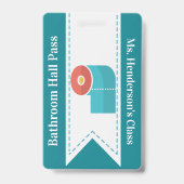 Leerkrachten Bathroom Hall Pass Badge (Achterkant)