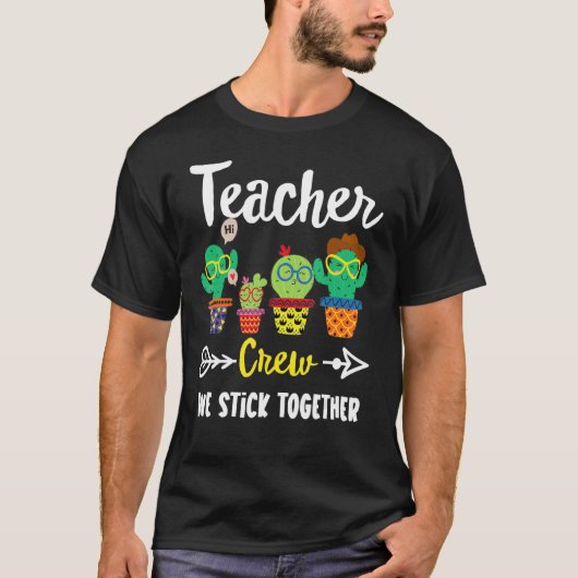 Leerkrachten Bemanner School Cactus Team Leraar Le T-shirt (Voorkant)