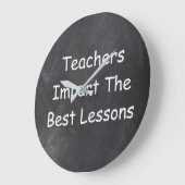 Leerkrachten Beste lessen Chalkboard Design Gift I Grote Klok (Hoek)