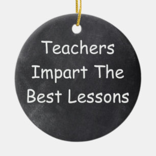 Leerkrachten Beste lessen Chalkboard Design Gift I Keramisch Ornament