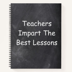Leerkrachten Beste lessen Chalkboard Design Gift I Notitieboek