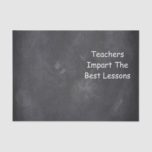Leerkrachten Beste lessen Chalkboard Design Gift I Tissuepapier (Voorkant)