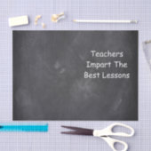 Leerkrachten Beste lessen Chalkboard Design Gift I Tissuepapier (Craft)