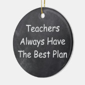 Leerkrachten beste plan-bord ontwerp-cadeauidee keramisch ornament (Links)