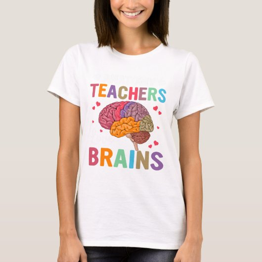 Leerkrachten Brains Vrouwen T-shirt (Voorkant)
